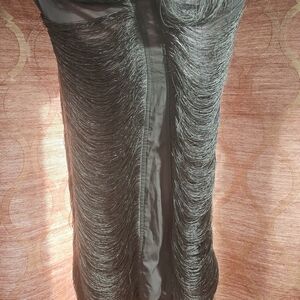 Chic Black Fringe Mini Dress